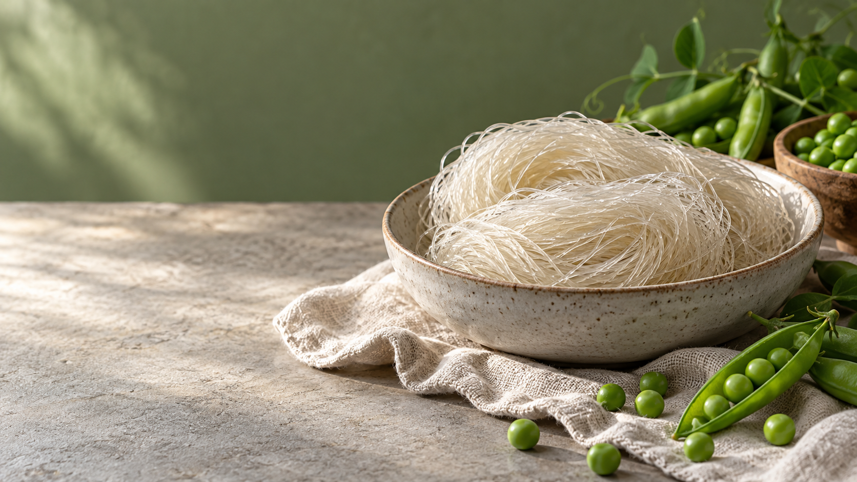 粉丝与青豌豆的产品氛围画面